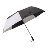 auto open 2-fold golf umbrella,metal shaft and fiberglass ribs,vented design